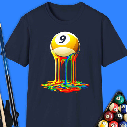 Melting 9 Ball Rainbow Pool T-Shirt