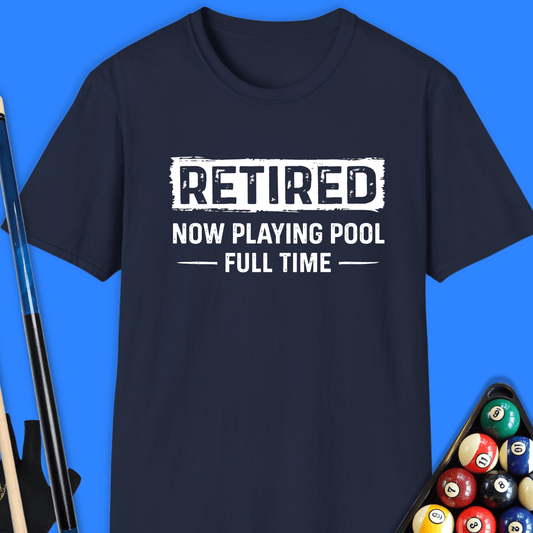 Retired Playing Pool T-Shirt