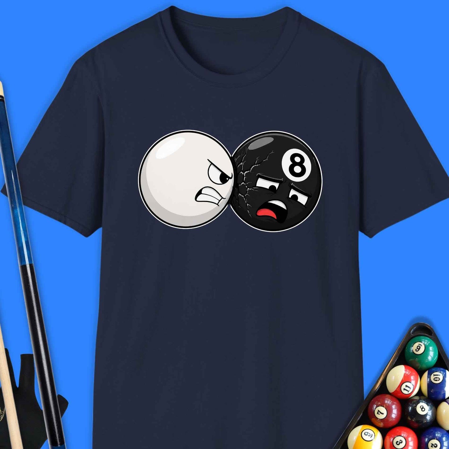 Angry Cue Ball vs 8 Ball Pool T-Shirt