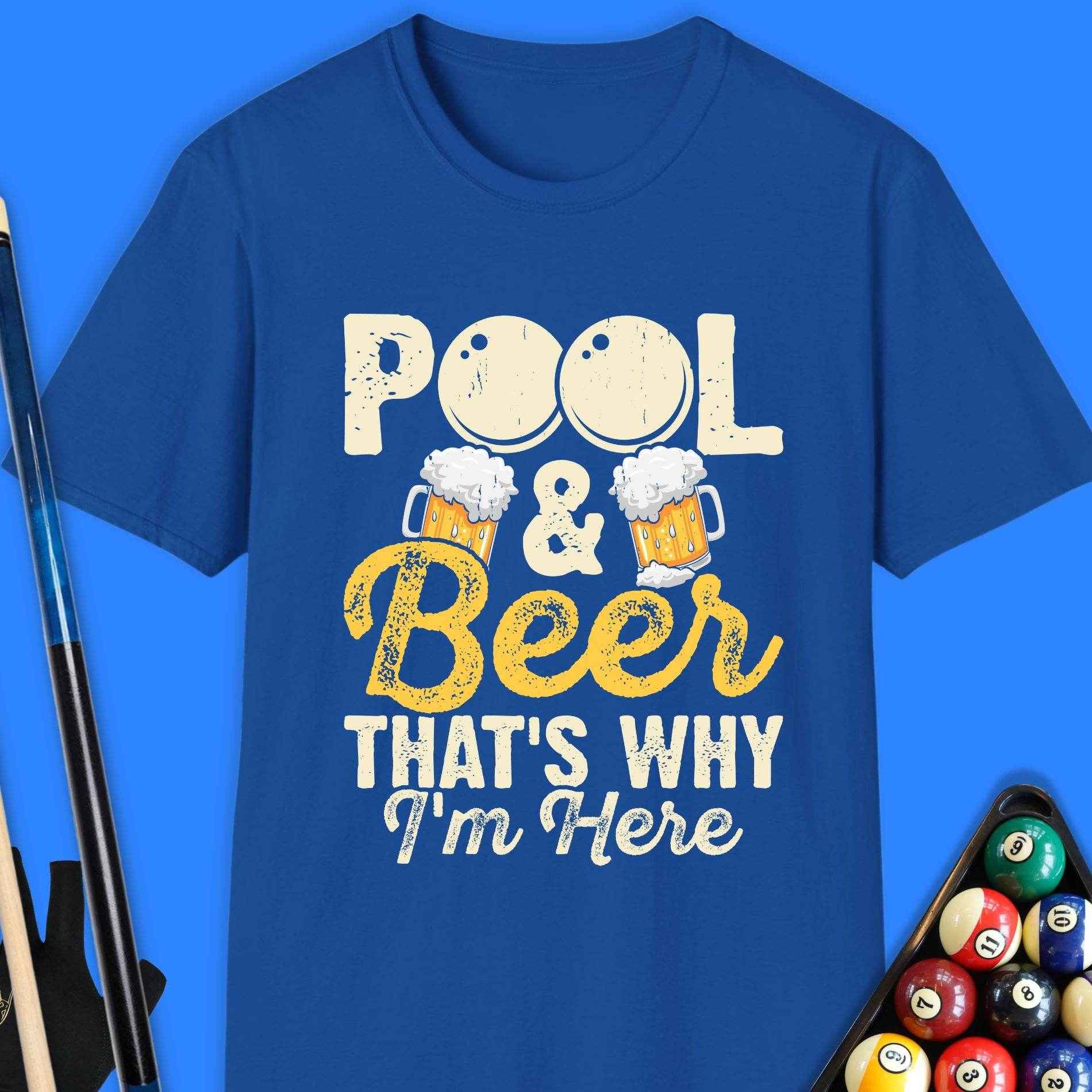 Pool & Beer T-Shirt - Rack & Roll 