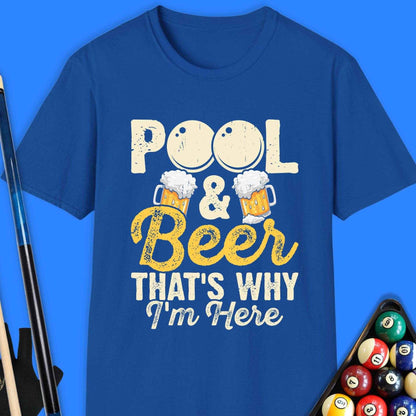 Pool & Beer T-Shirt - Rack & Roll 
