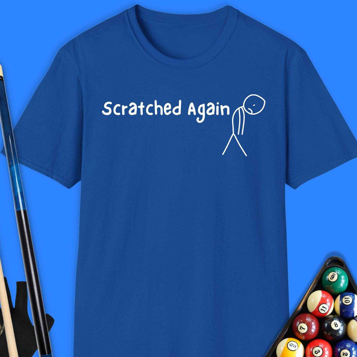 Scratched Again Pool T-Shirt - Rack & Roll 