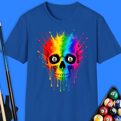 8-Ball Skull Drip Pool T-Shirt