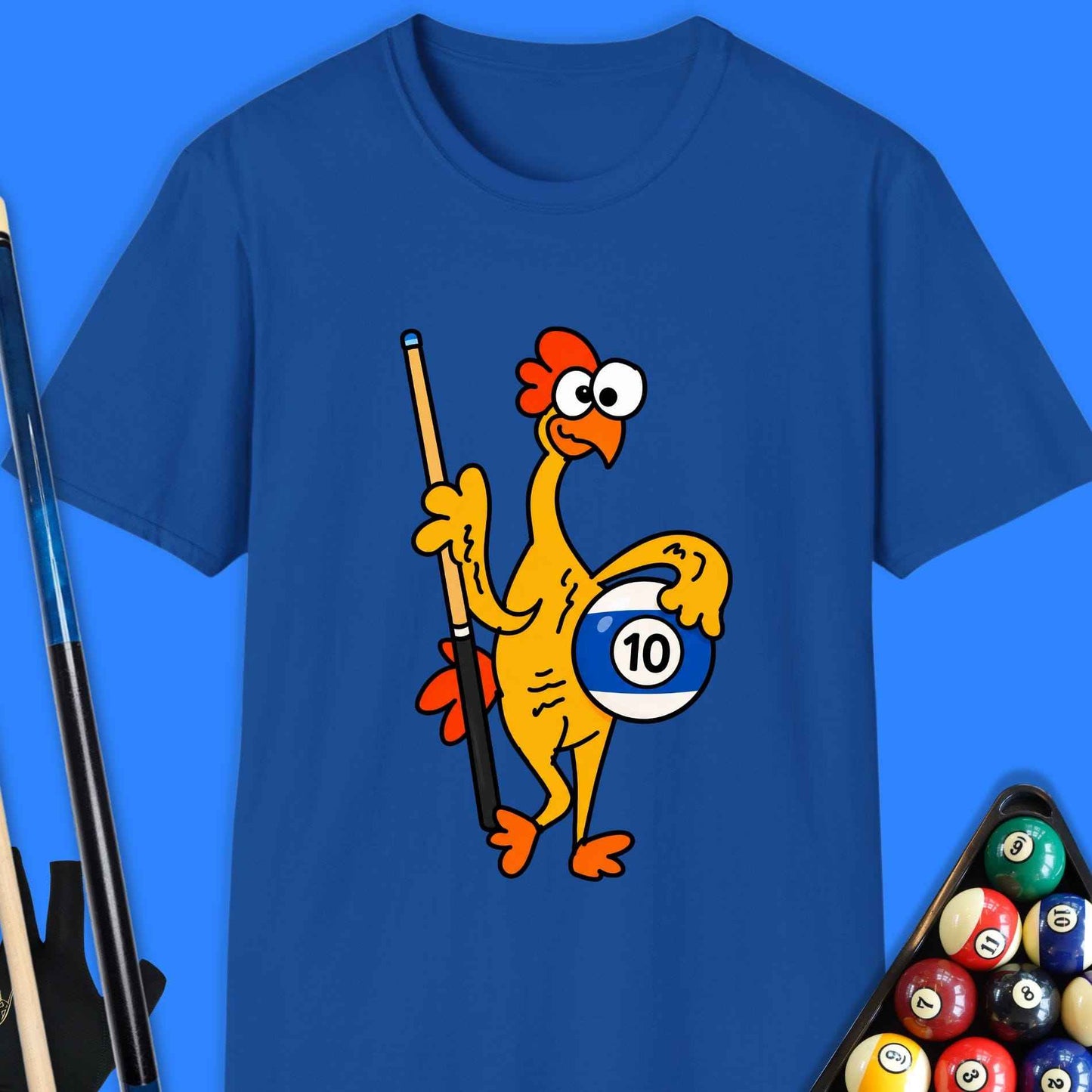 Rubber Chicken Pool 10 Ball T-Shirt