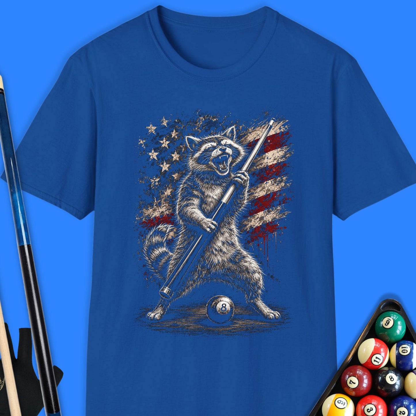 American Cue Raccoon Pool T-Shirt