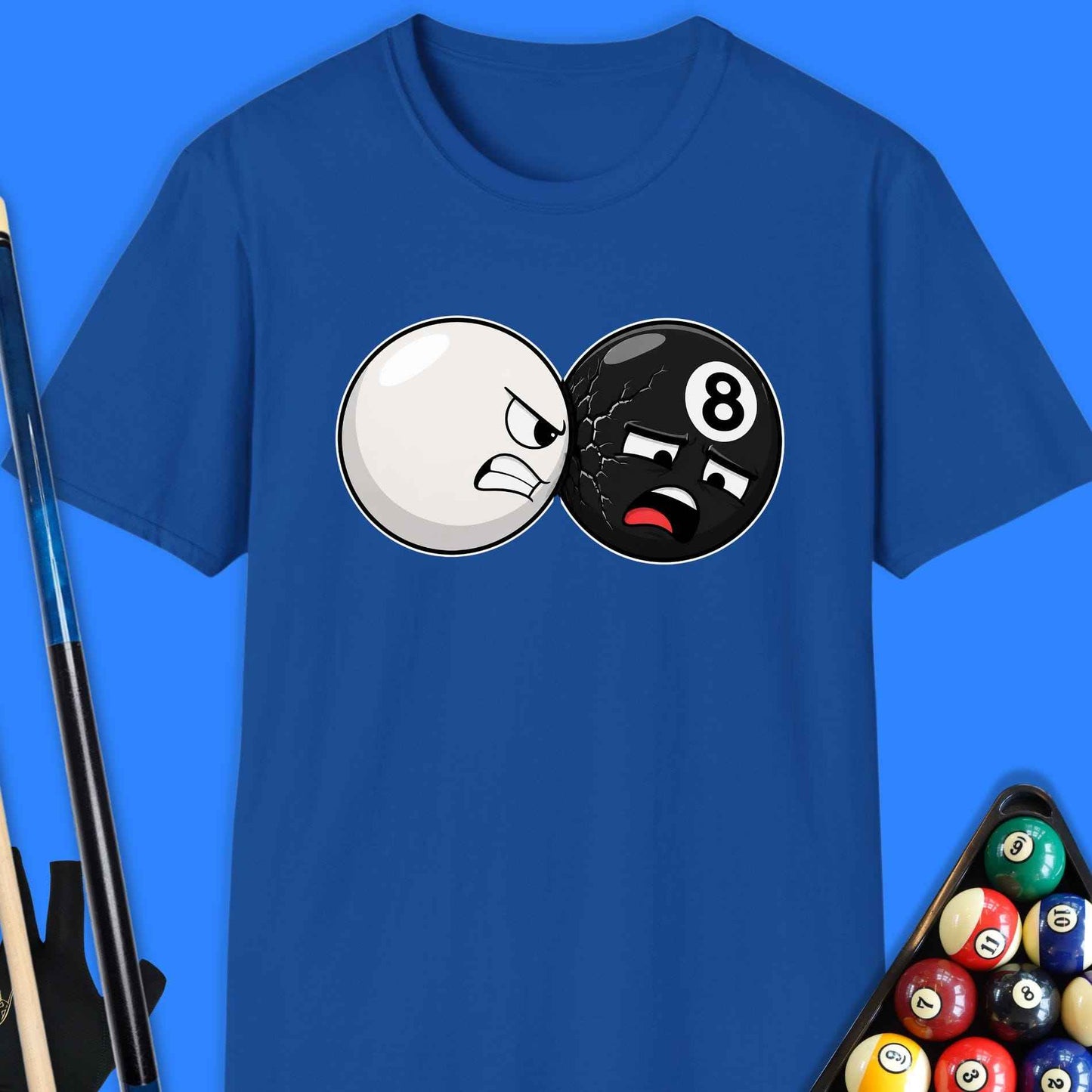 Angry Cue Ball vs 8 Ball Pool T-Shirt