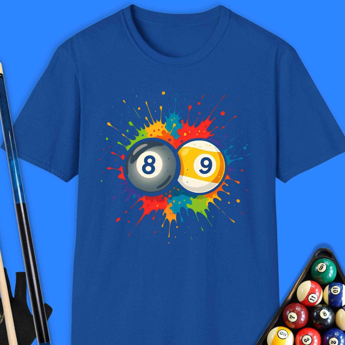 Splash Paint Pool Ball T-Shirt - Rack & Roll 