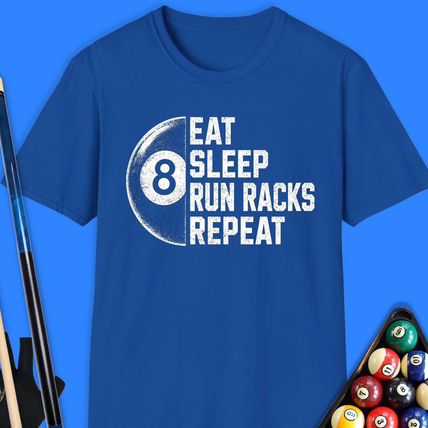 Eat Run Racks Pool T-Shirt