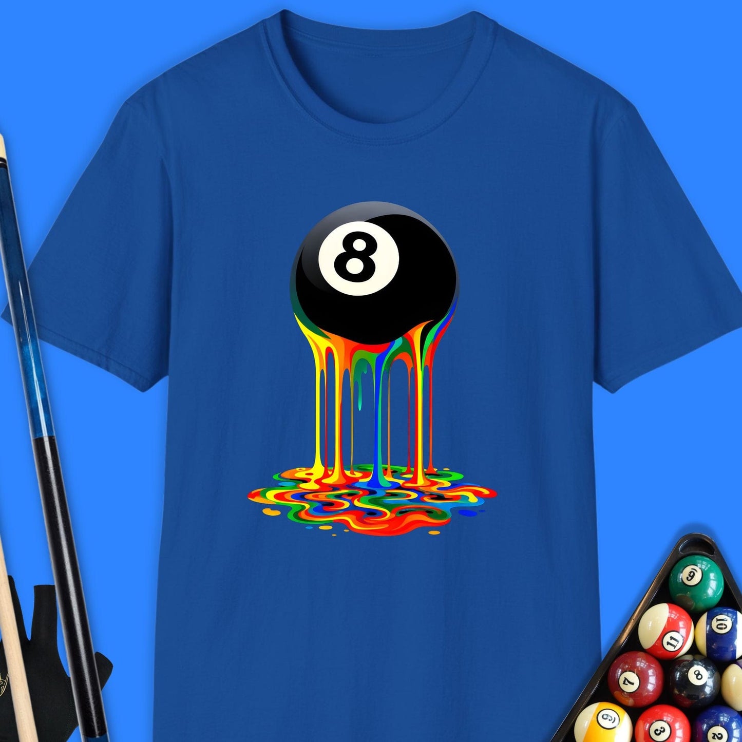 Melting 8 Ball Rainbow Pool T-Shirt