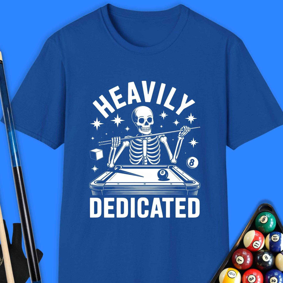 Heavily Dedicated Pool T-Shirt - Rack & Roll 