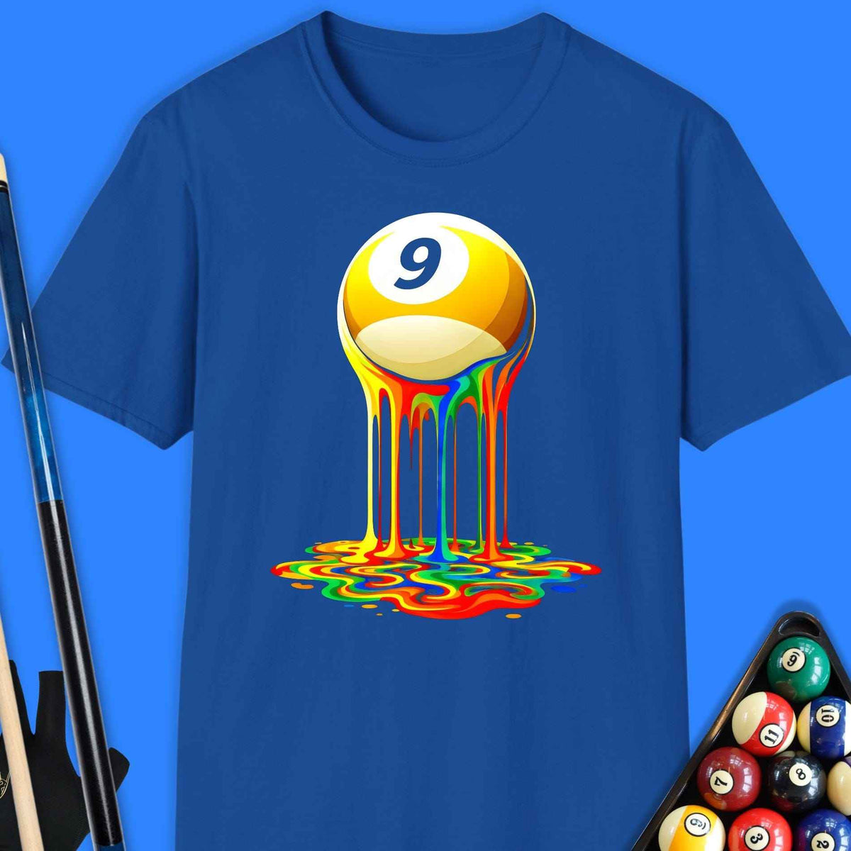Melting 9 Ball Rainbow Pool T-Shirt