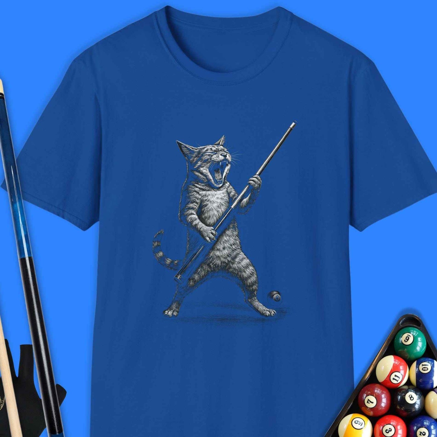 Cue Cat Pool T-Shirt