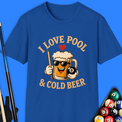 I Love Pool And Beer T-Shirt