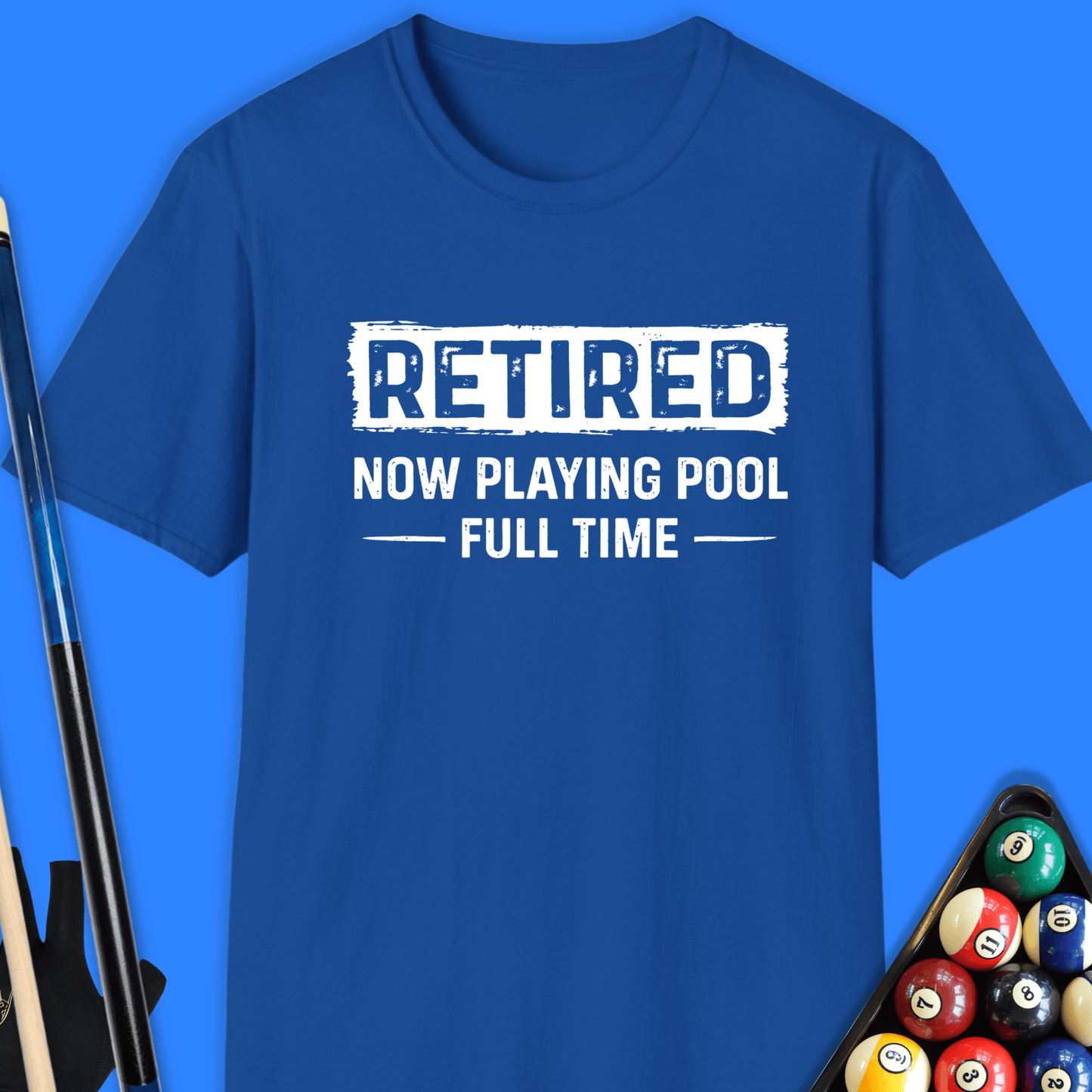 Retired Playing Pool T-Shirt