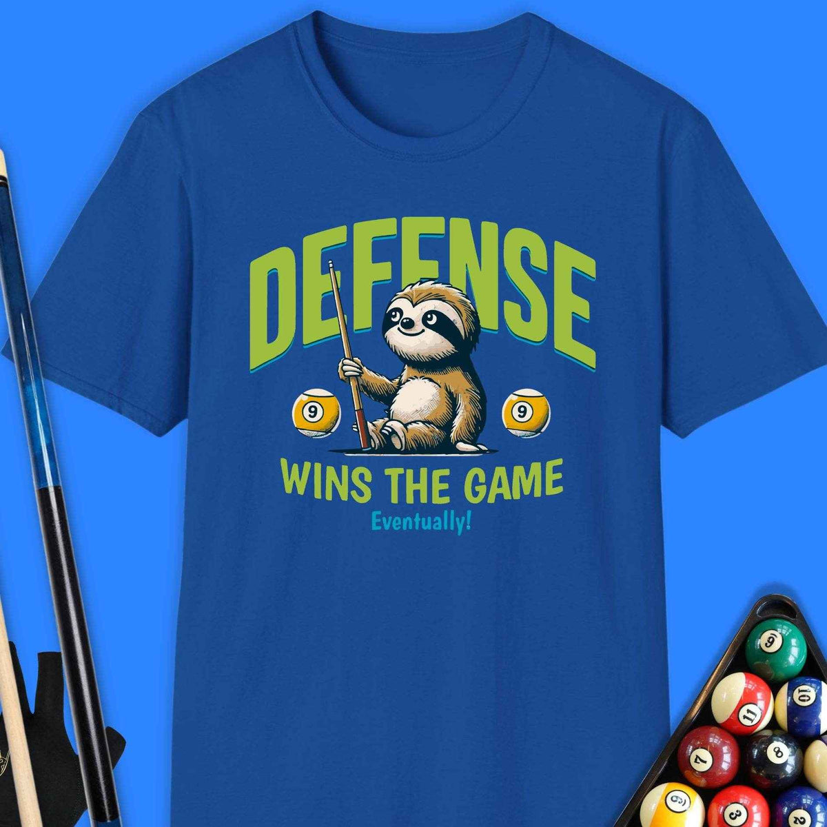Defense Wins The Game Pool T-Shirt - Rack & Roll 