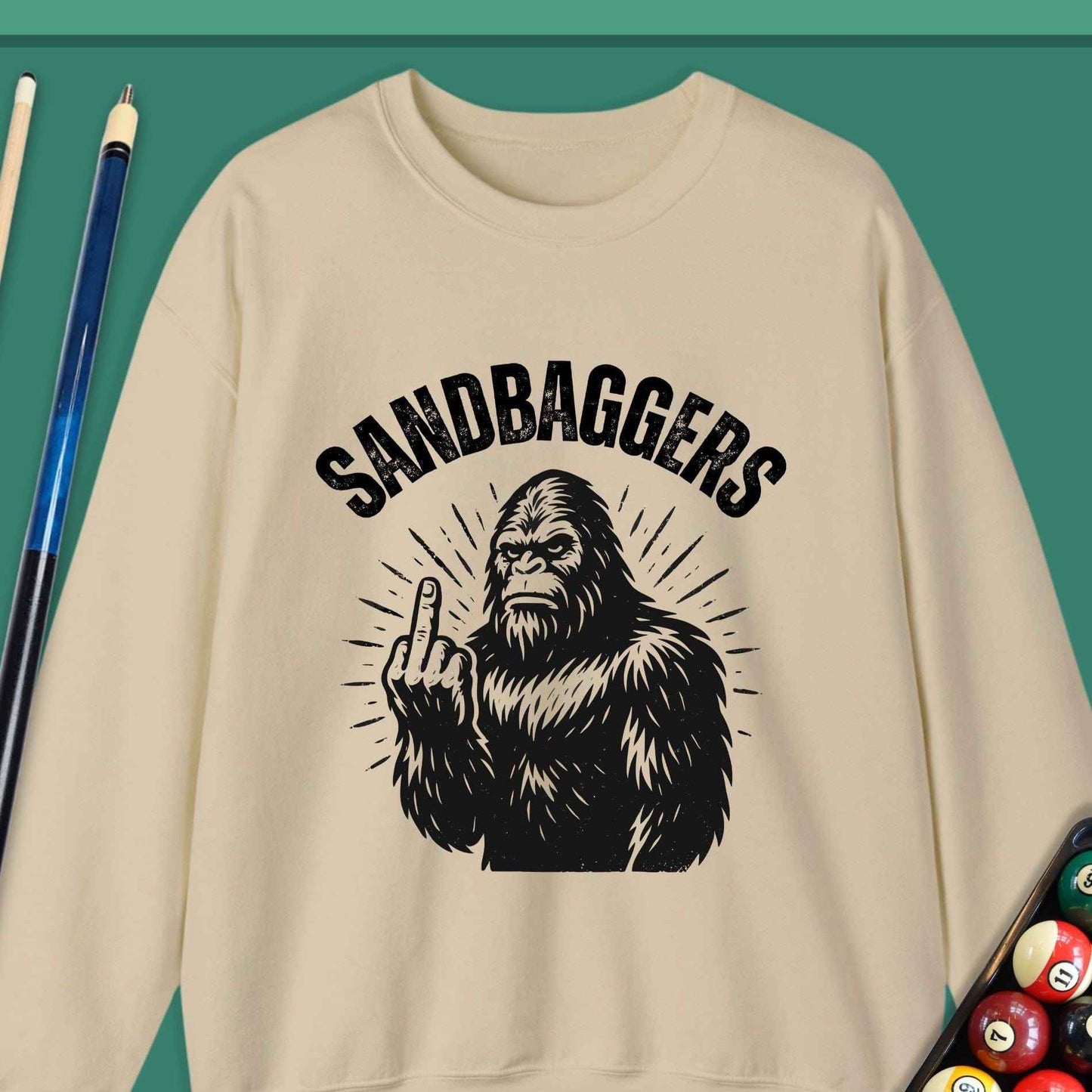 Sandbaggers Pool Sweatshirt - Rack & Roll 