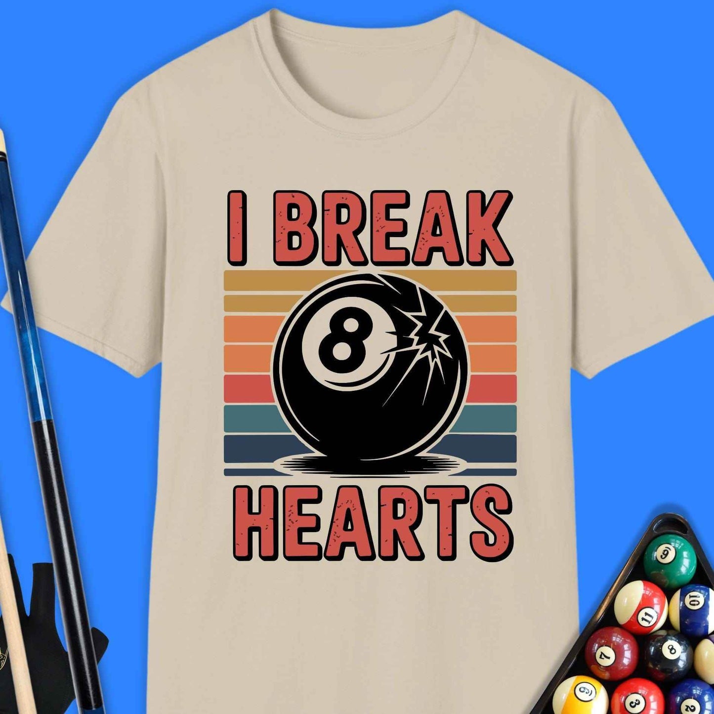 I Break Hearts Pool T-Shirt - Rack & Roll 