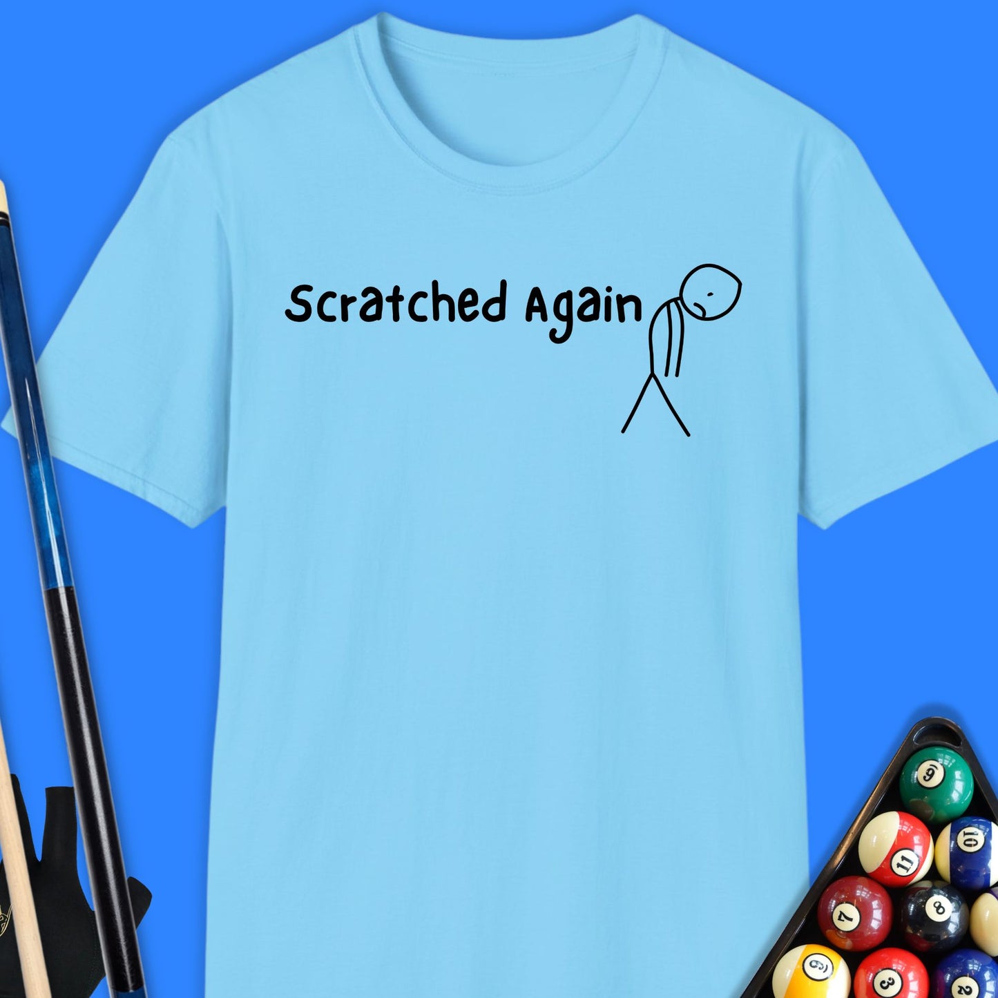 Scratched Again Pool T-Shirt