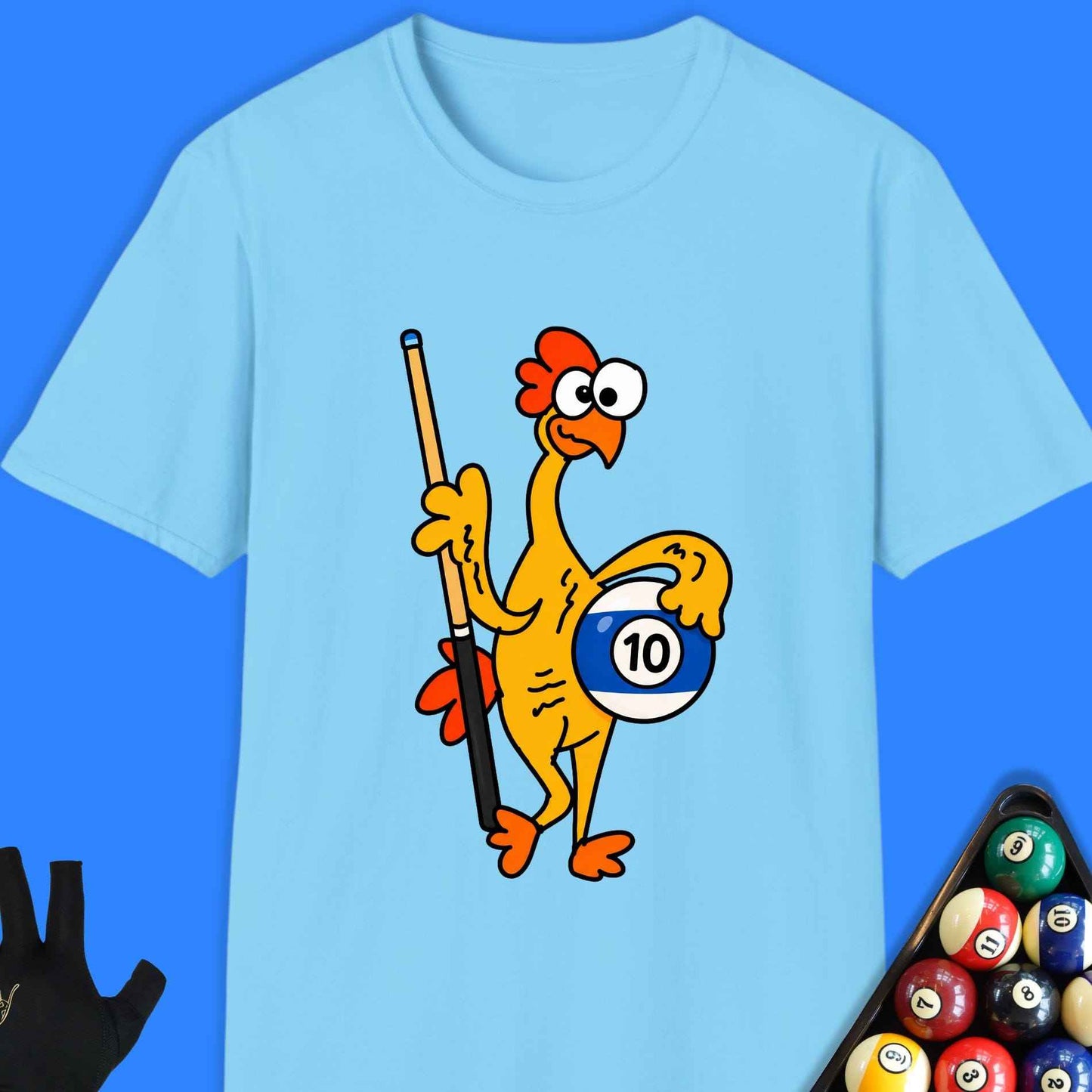 Rubber Chicken Pool 10 Ball T-Shirt