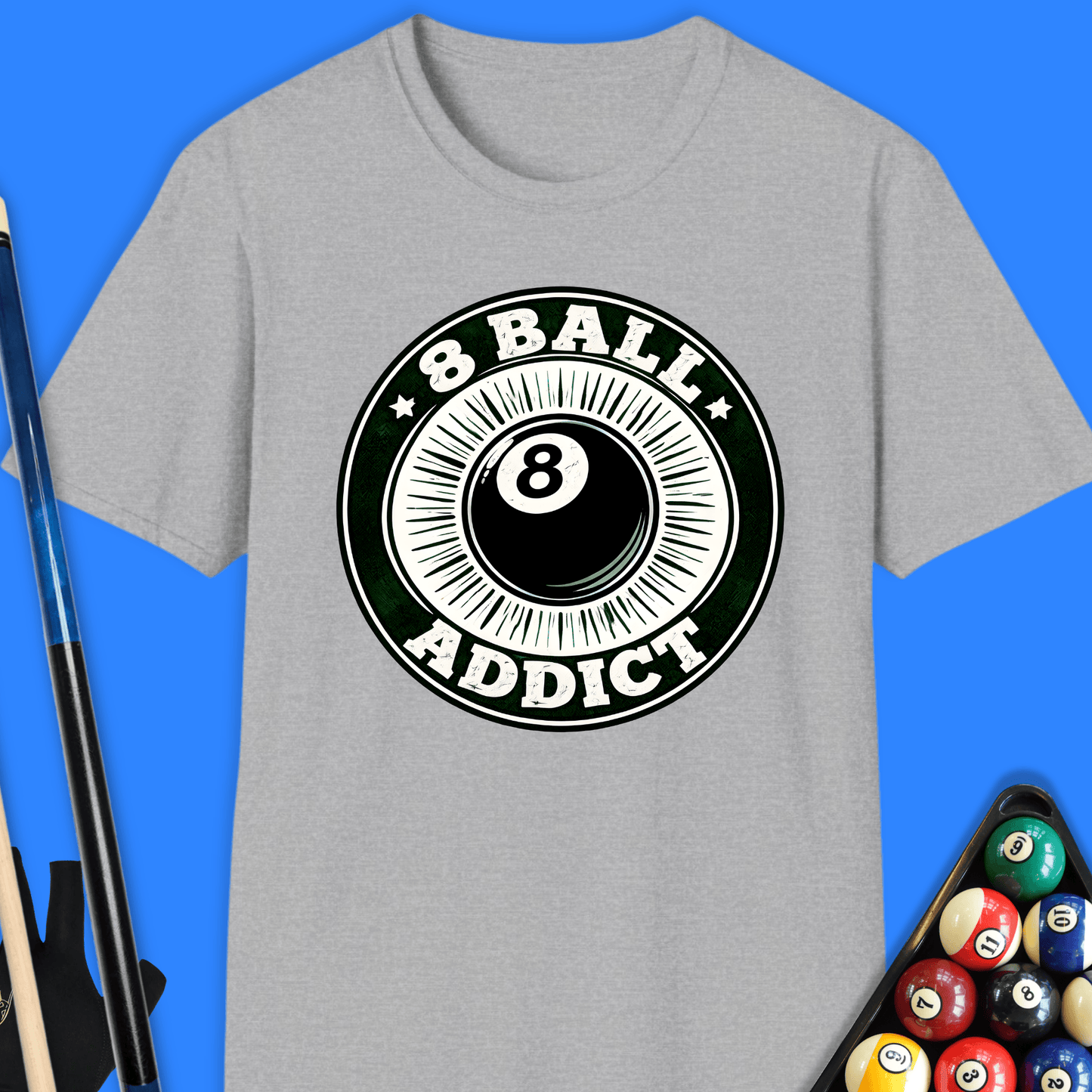 8 Ball Addict Pool T-Shirt