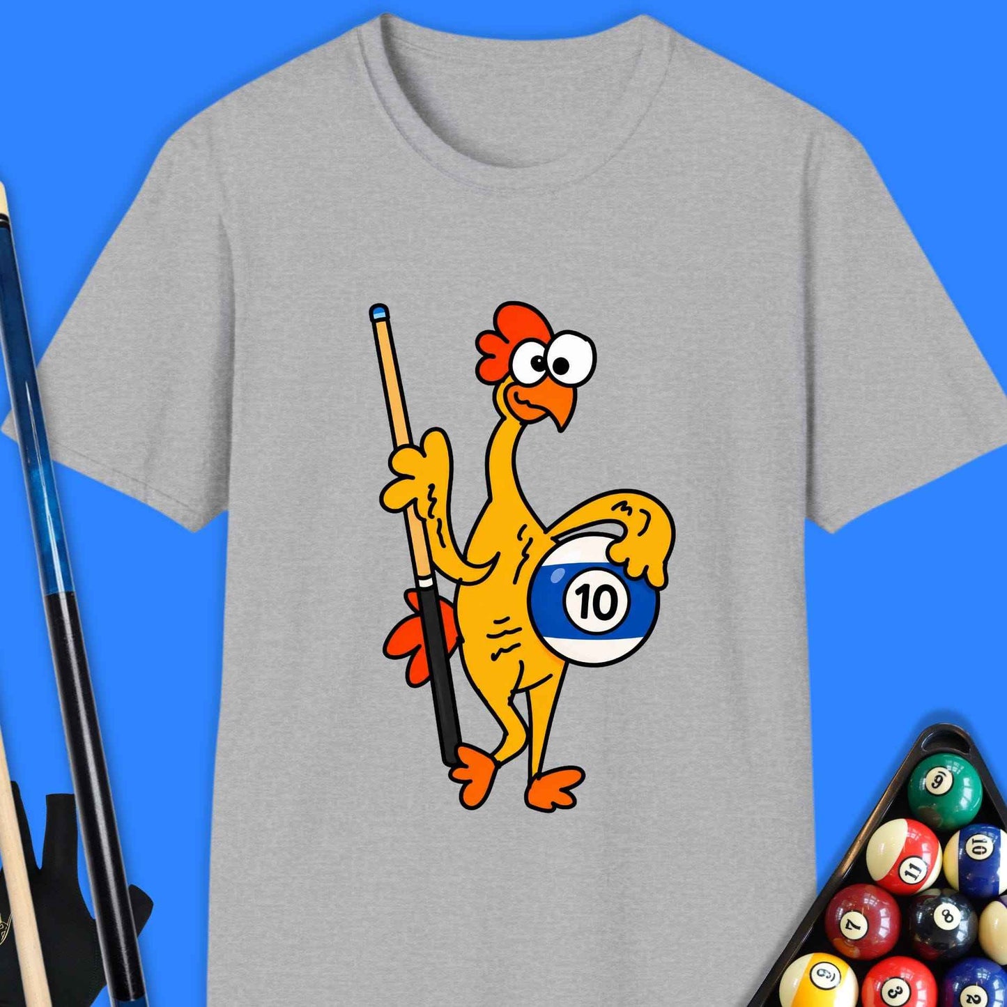 Rubber Chicken Pool 10 Ball T-Shirt