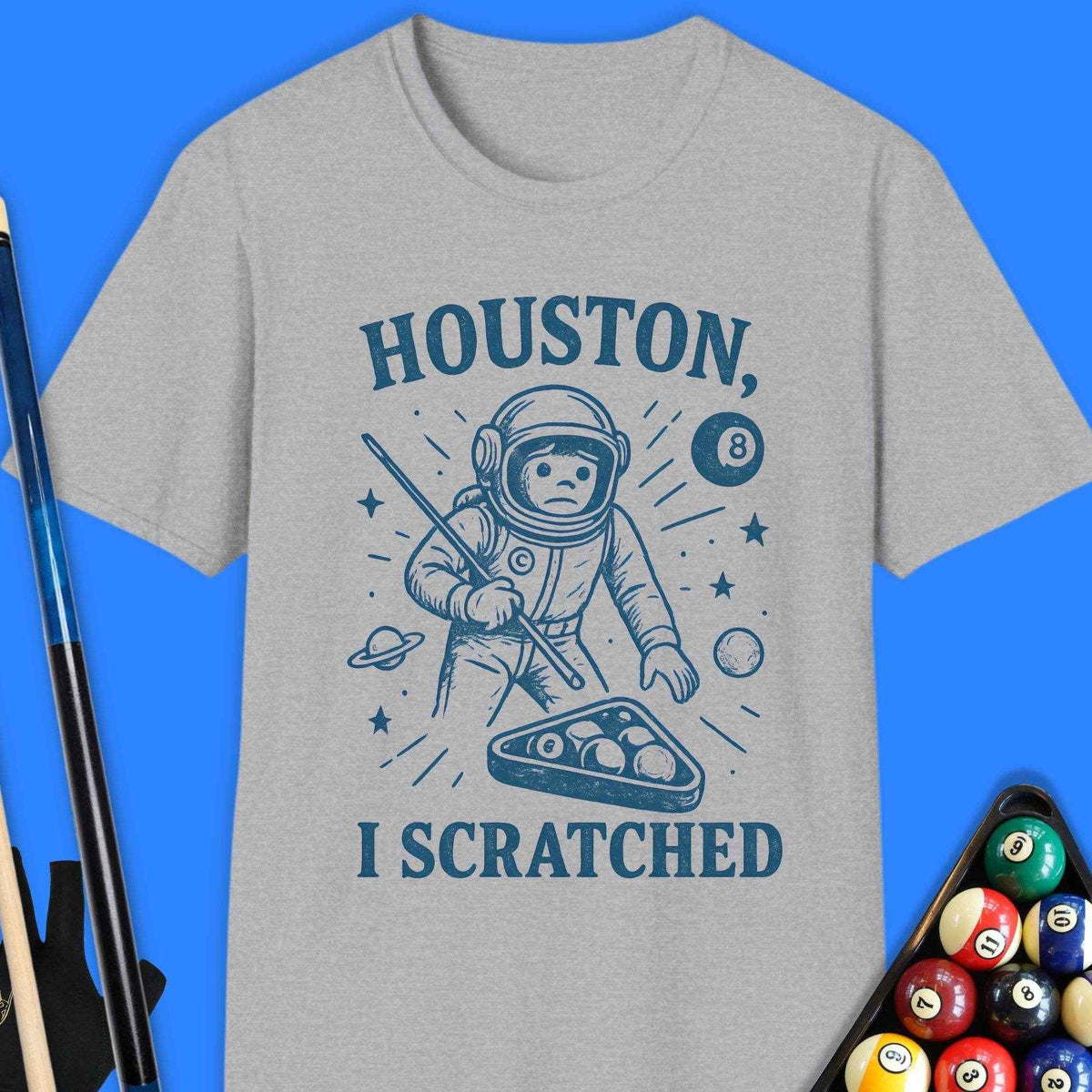 Houston I Scratched Pool T-Shirt - Rack & Roll 