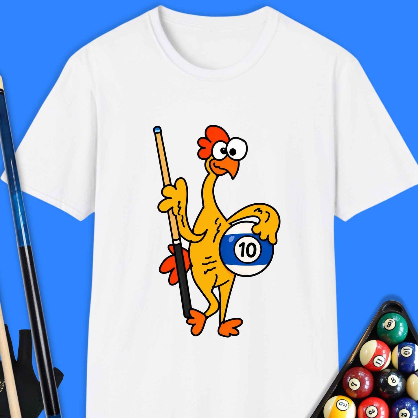 Rubber Chicken Pool 10 Ball T-Shirt