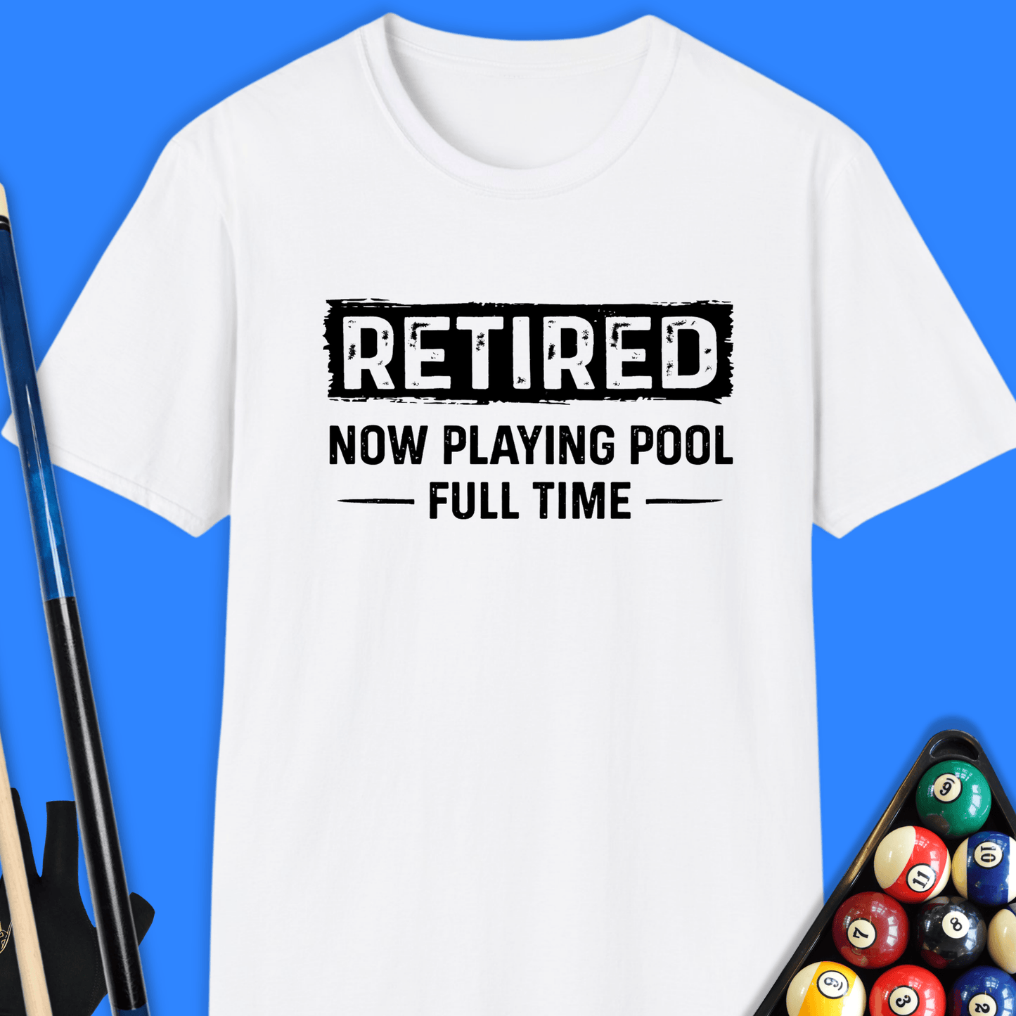 Retired Playing Pool T-Shirt