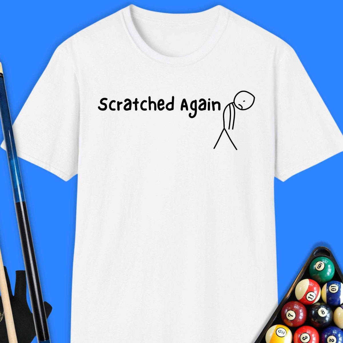 Scratched Again Pool T-Shirt - Rack & Roll 