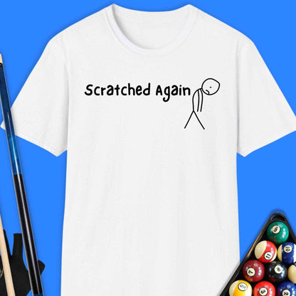 Scratched Again Pool T-Shirt - Rack & Roll 